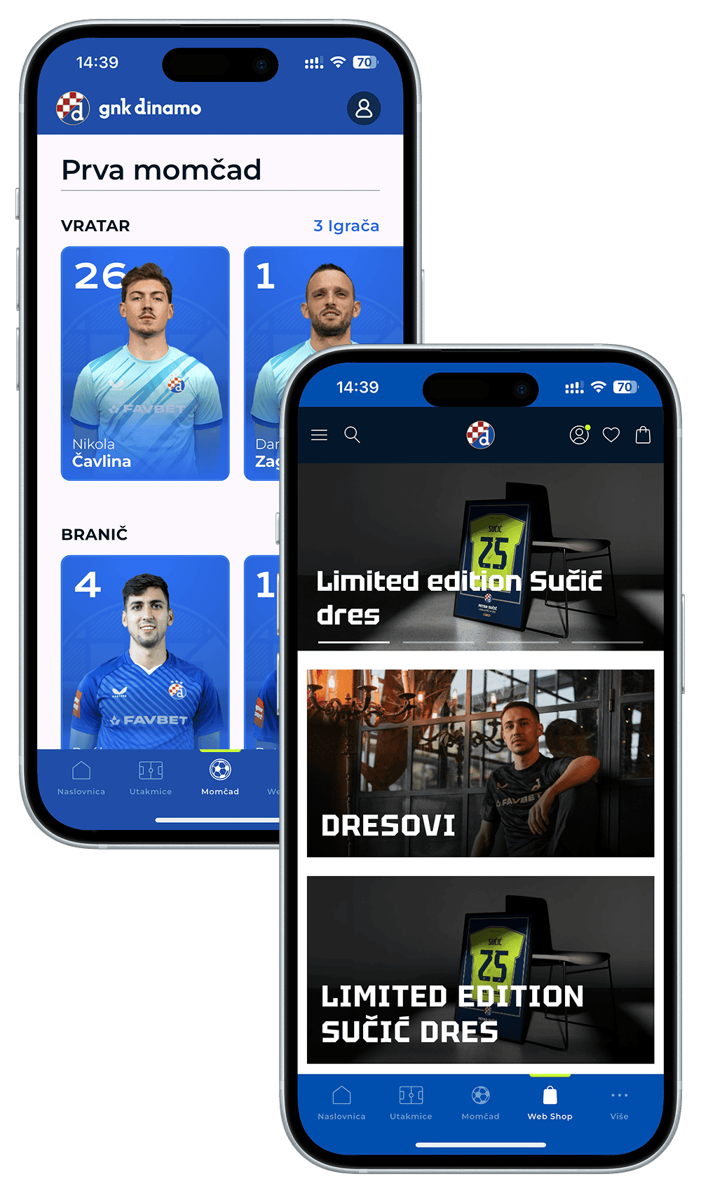 Prikaz izgleda dinamo aplikacije
